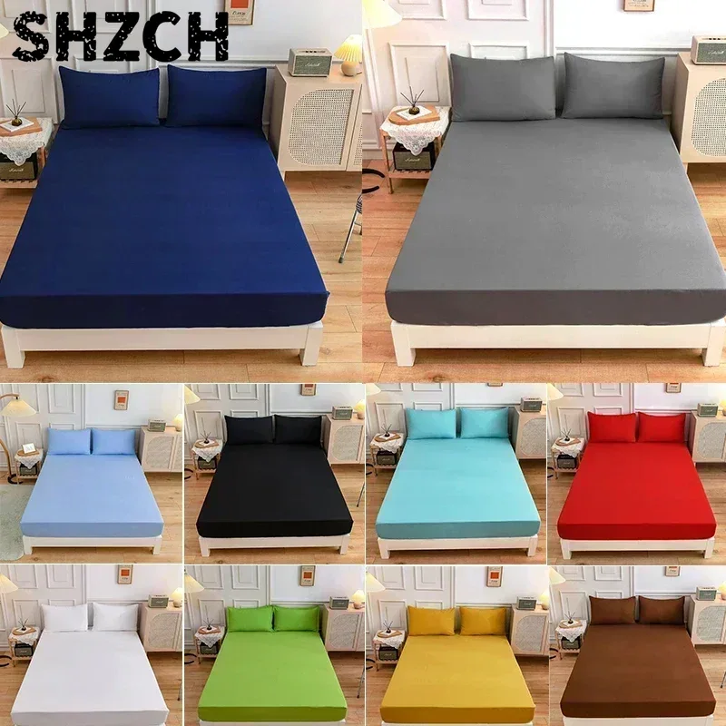 Fabric Softener Sheet - Sprei Polos Polyester Lembut dengan Karet