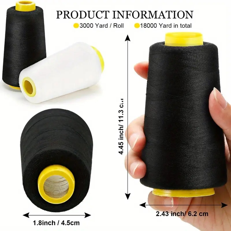 3 Kerucut Benang Obras Hitam + - Serger Thread Cone ulasan dan harga