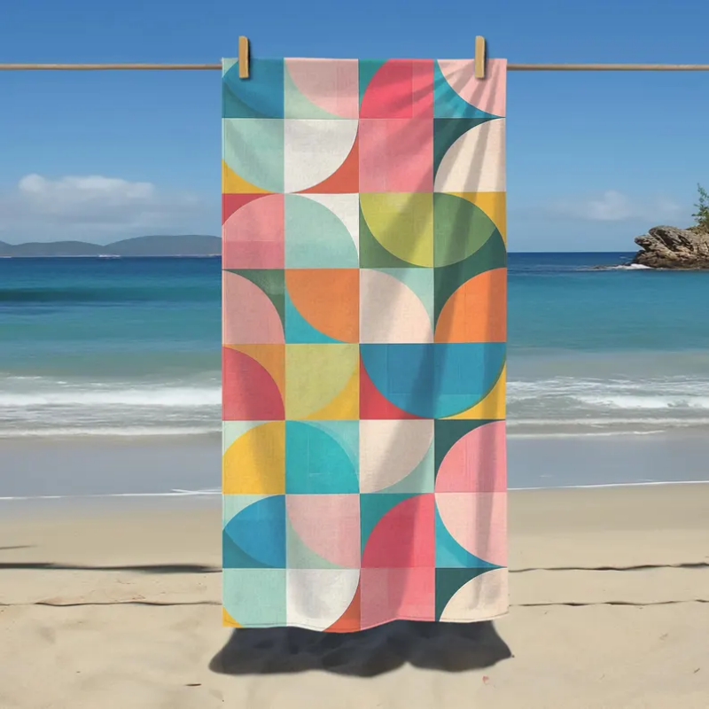 Handuk Pantai Bergaris Geometr - Century Textile & Sewing Supply Photos ulasan dan harga