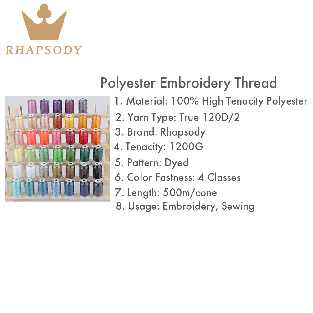 Benang bordir poliester 40W 50 - Serger Thread Cone ulasan dan harga