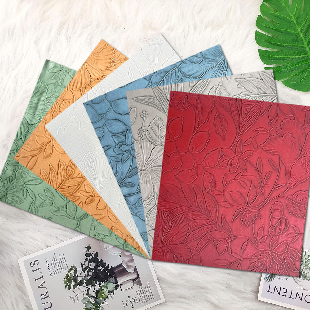 Bunga antik timbul kulit imita - Vintage Sewing Textile ulasan dan harga