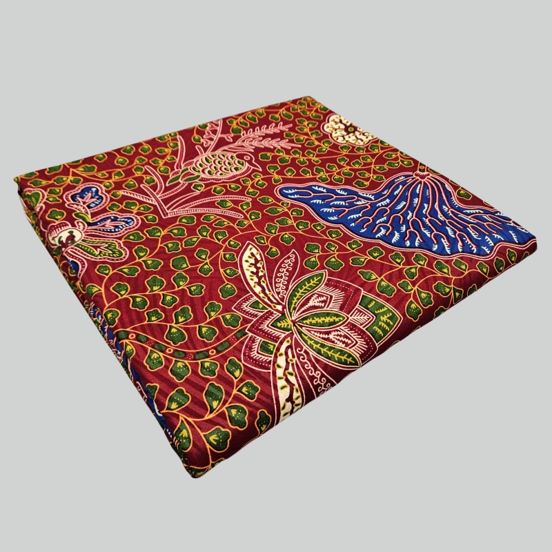 Kain Batik Katun Afrika Merah  - Sewing Batik Fabric ulasan dan harga