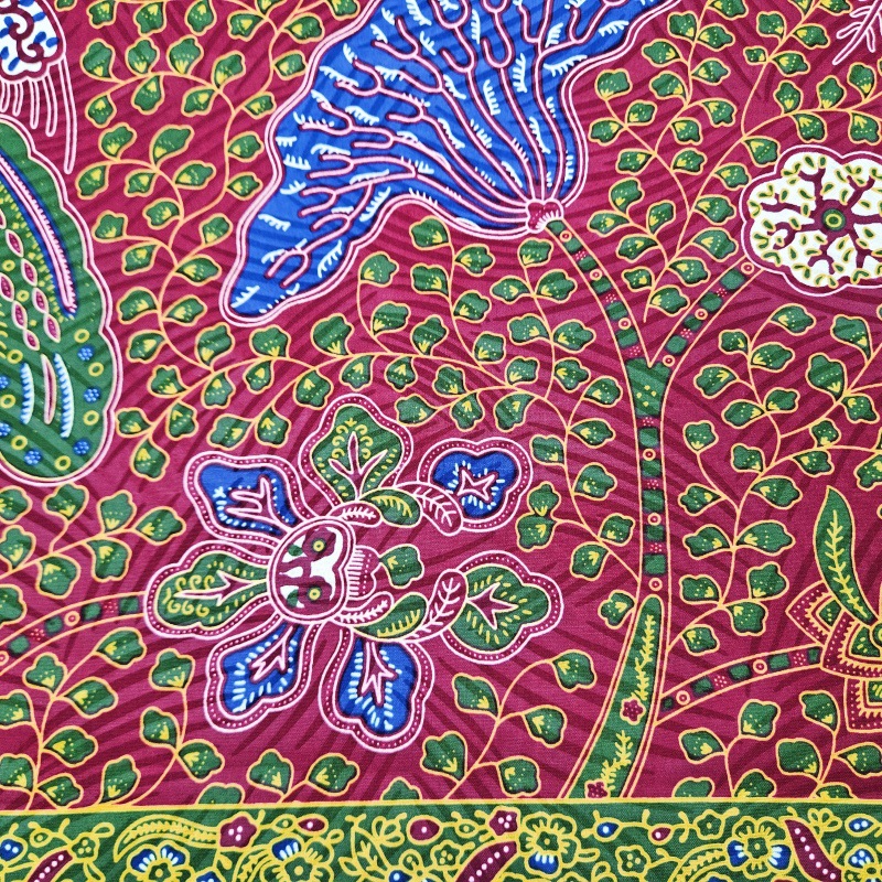 Kain Batik Katun Afrika Merah  - Sewing Batik Fabric ulasan dan harga
