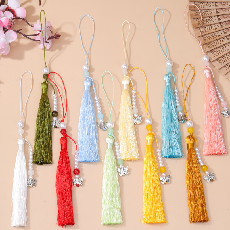 5 Buah Liontin Rumbai Kupu-kup - Vintage Sewing Textile ulasan dan harga