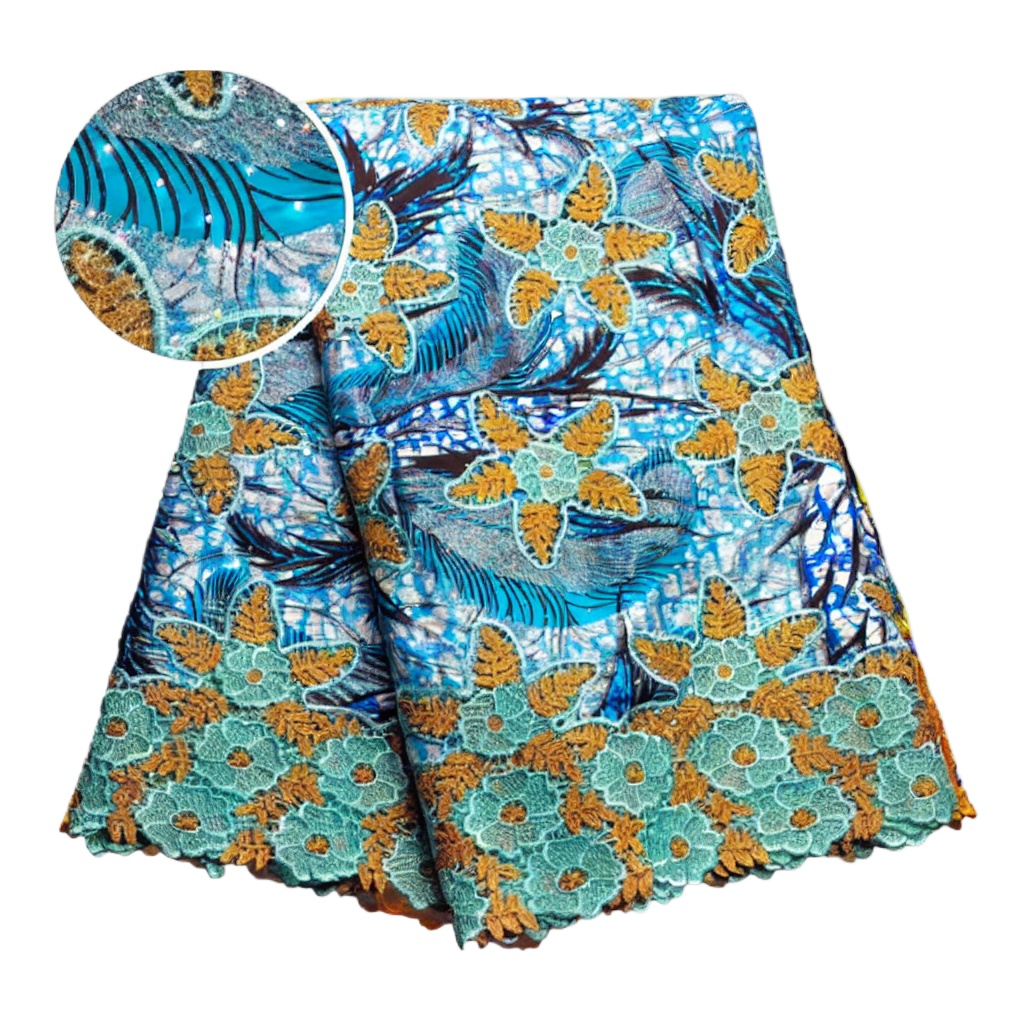 Kain Lace Lilin Afrika 100% Ka - Sewing Batik Fabric ulasan dan harga