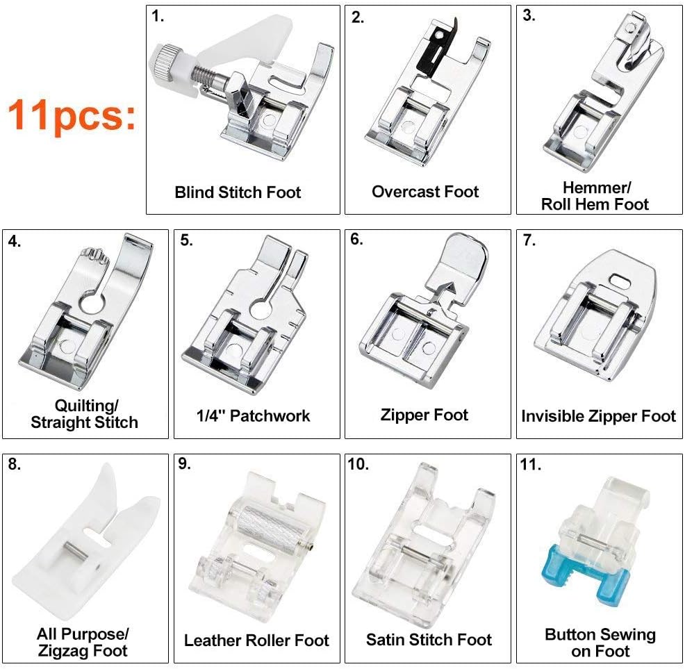 11Pcs Set Kaki Mesin Jahit - K - Sewing Tt ulasan dan harga