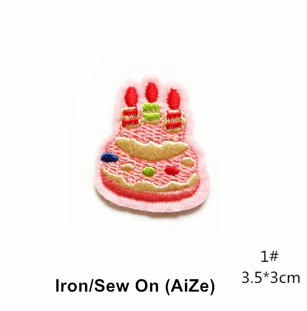 10 Pcs Patch Bordir Motif Kue  - Sewing Id ulasan dan harga