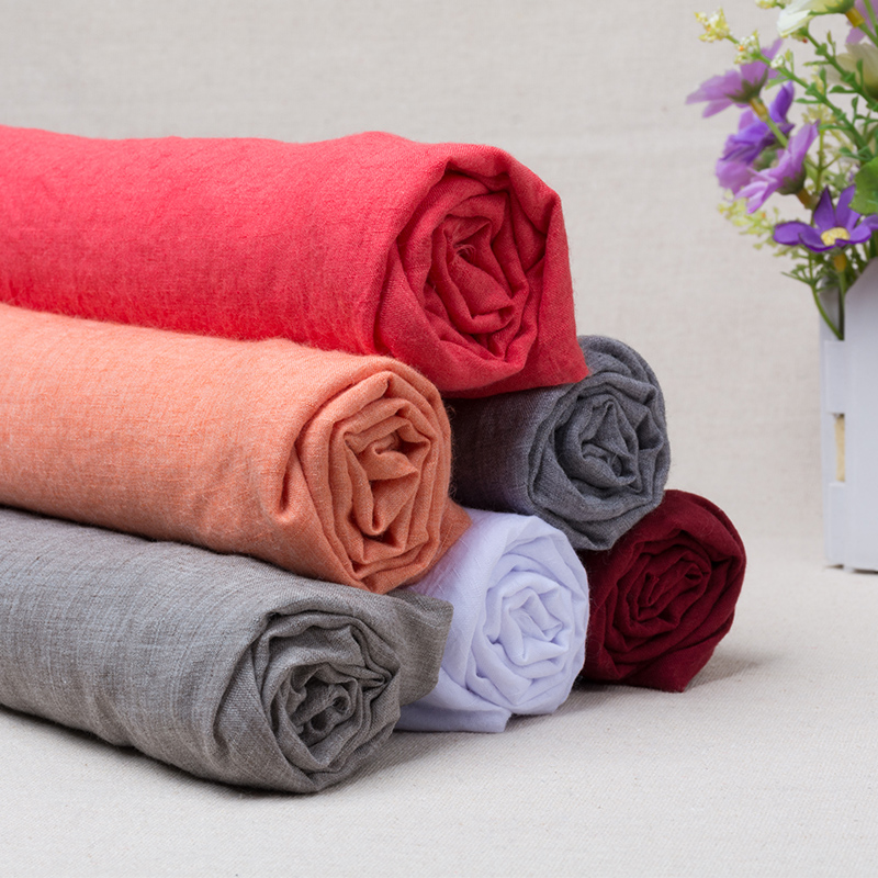 Kain Katun Linen Bambu Tipis d - Vintage Sewing Textile ulasan dan harga