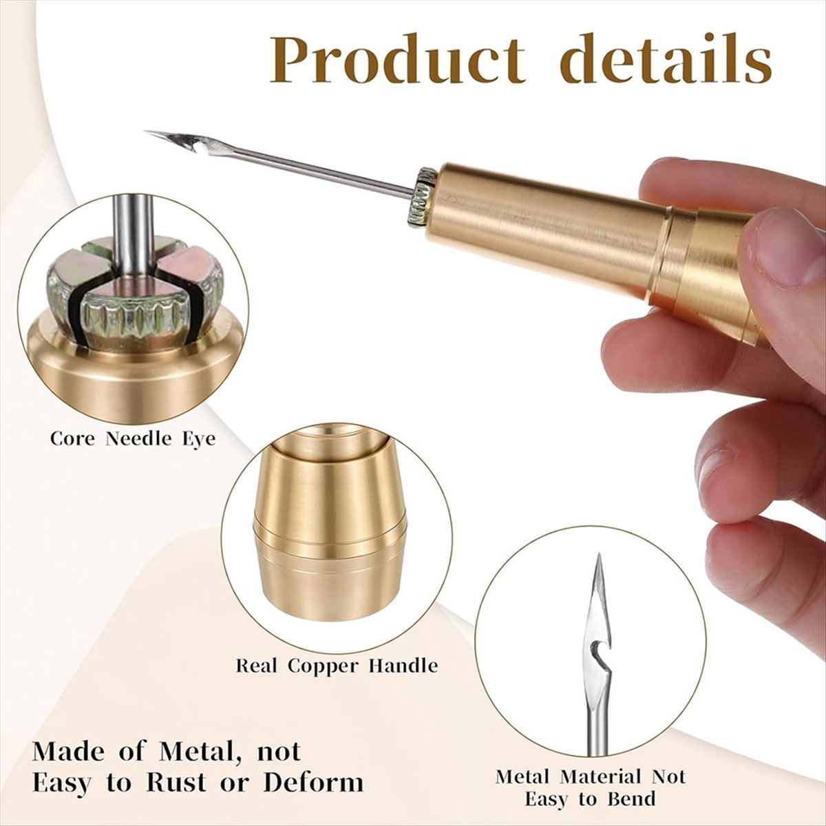 9pcs Kit Jarum Jahit Kulit den - Sewing Repair ulasan dan harga