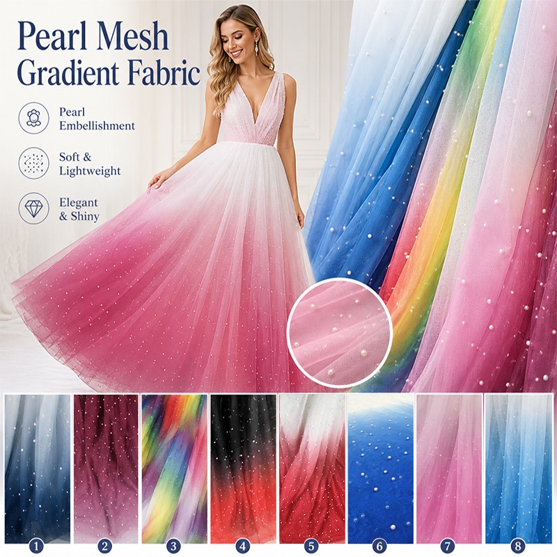 Kain Tulle Gradasi Mutiara 100 - Sewing Batik Fabric ulasan dan harga